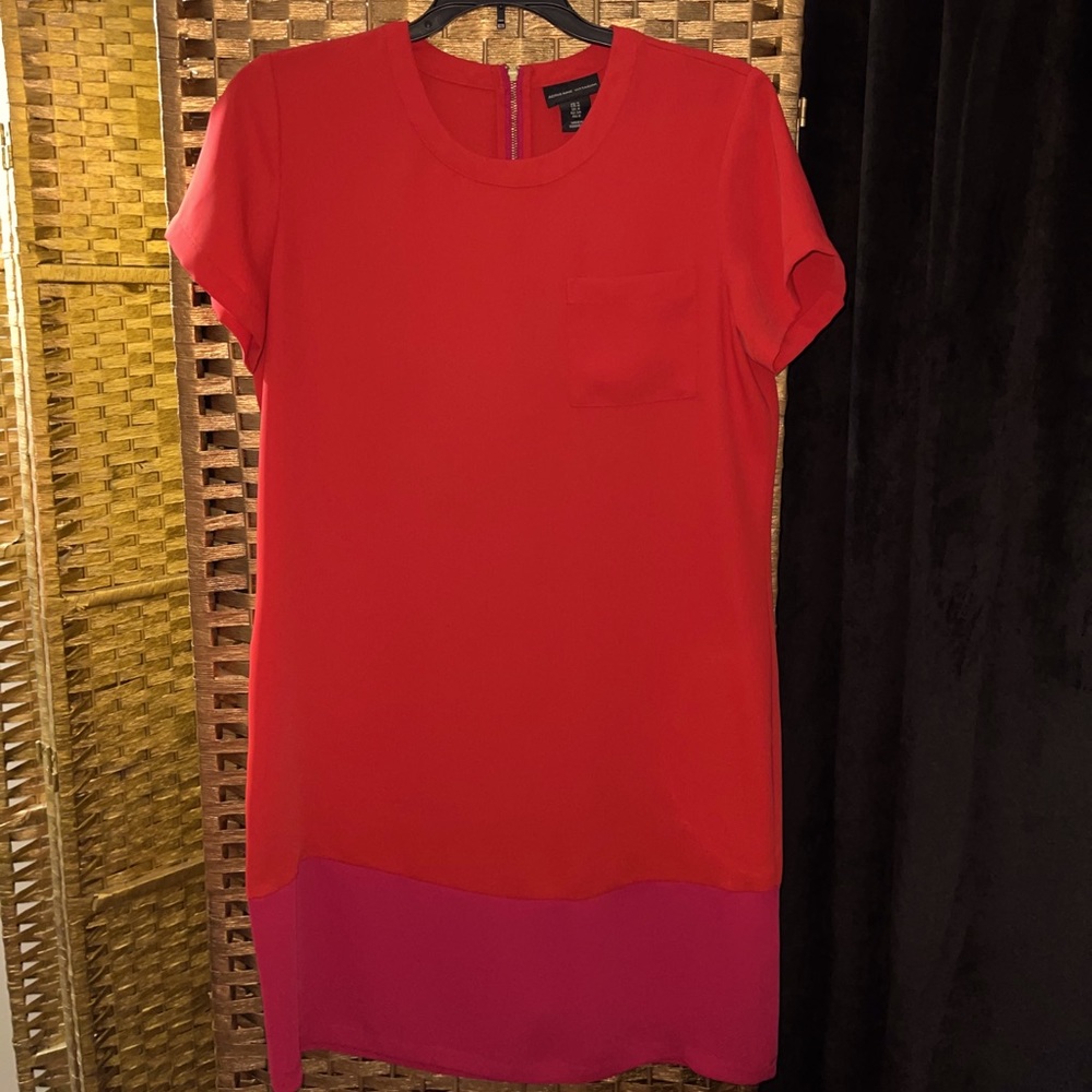 Red&Pink Colorblock Dress